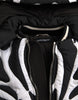 Dolce & Gabbana Black White Stripes Hooded Puffer Jacket