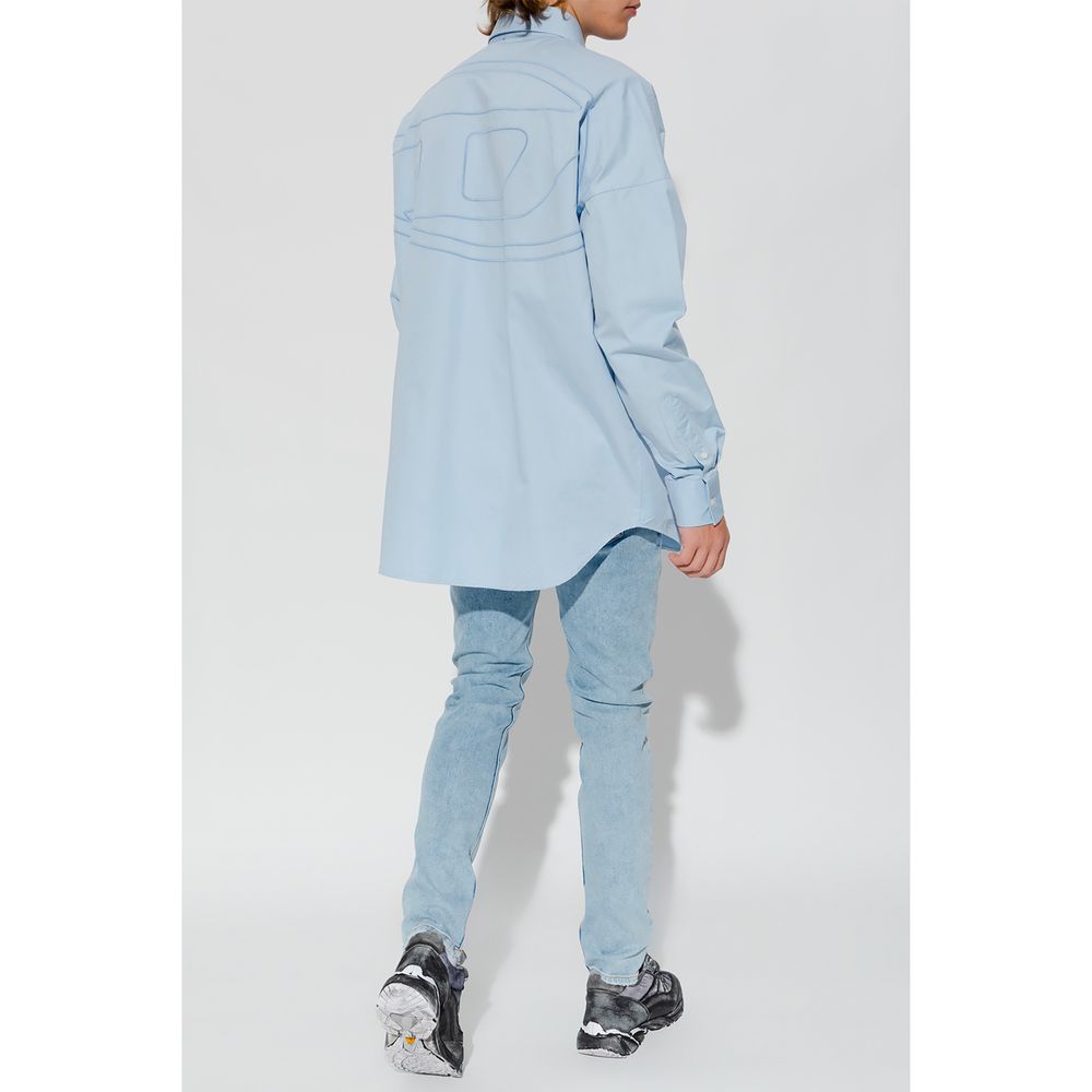 Diesel Light Blue Cotton Men Skinny Jean