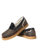 Dolce & Gabbana Brown Black Fur Leather Loafers Men Shoes