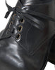 Dolce & Gabbana Black Leather Derby Formal Dress Men Shoes