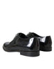 Dolce & Gabbana Black Patent Leather Derby Formal Dress Shoes