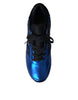 Dolce & Gabbana Blue Black Calf Hair Leather Sneakers Shoes