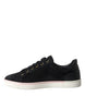 Dolce & Gabbana Black Suede Leather Men Low Top Sneakers Men Shoes