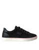 Dolce & Gabbana Black Suede Leather Men Low Top Sneakers Men Shoes