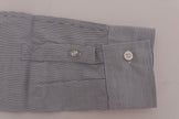 Frankie Morello Chic Blue Checkered Casual Shirt