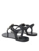 Dolce & Gabbana Black Crystal Flats Sandals Flip Flops Shoes