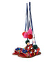 Dolce & Gabbana Multicolor Pom Pom Fur Wrap Sandals Shoes