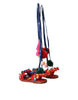 Dolce & Gabbana Multicolor Pom Pom Fur Wrap Sandals Shoes