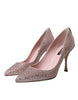 Dolce & Gabbana Pink Strass Crystal Heels Pumps Shoes
