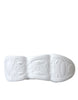 Dolce & Gabbana White Padded Fabric Wave Low Top Sneakers Shoes