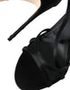 Dolce & Gabbana Black Keira Satin Heels Sandals Shoes