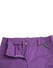 BENCIVENGA Purple Cotton MidWaist Straight Cropped Pants