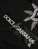 Dolce & Gabbana Black Sacred Heart Print Cotton Lace T-shirt