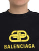 Balenciaga Black Cotton Logo Crew Neck Short Sleeves T-shirt