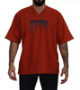 Dolce & Gabbana Red Logo Embroidery Crewneck Cotton T-shirt