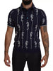 Dolce & Gabbana Dark Blue Sea Horse Collared Polo T-shirt