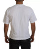 Dolce & Gabbana White Cotton DG Appliqué Men Casual T-shirt