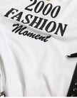 Dolce & Gabbana White Slogan Print Lacing Detailed T-shirt