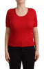 Dolce & Gabbana Red Silk T-shirt Short Sleeve Top Blouse