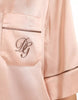 Dolce & Gabbana Pink Silk Long Sleeves Logo Pajama Blouse Top
