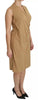 Ralph Lauren Brown V-neck Shift Knee Length Viscose Dress