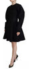 Dolce & Gabbana Black Long Sleeves A-line Mini Cotton Dress