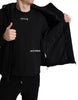 Dolce & Gabbana Black Cotton Hooded Logo Bomber Men Jacket