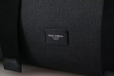 Dolce & Gabbana Black Gray Holdall Tote Men Hand Shoulder Bag
