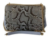 Dolce & Gabbana Blue Exotic Leather Shoulder Purse Cross Body Bag