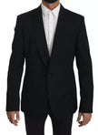 Dolce & Gabbana Black Single Breasted Formal Coat Blazer