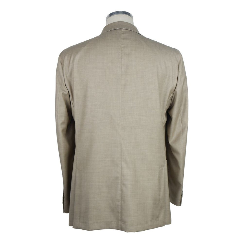 Emilio Romanelli Beige Wool Men's Blazer