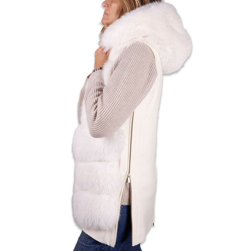 Made in Italy White Wool Women Coat