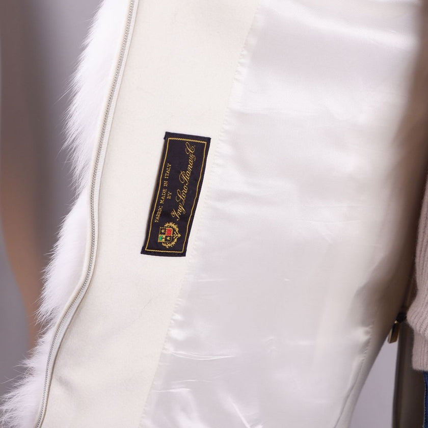 Made in Italy White Wool Women Coat