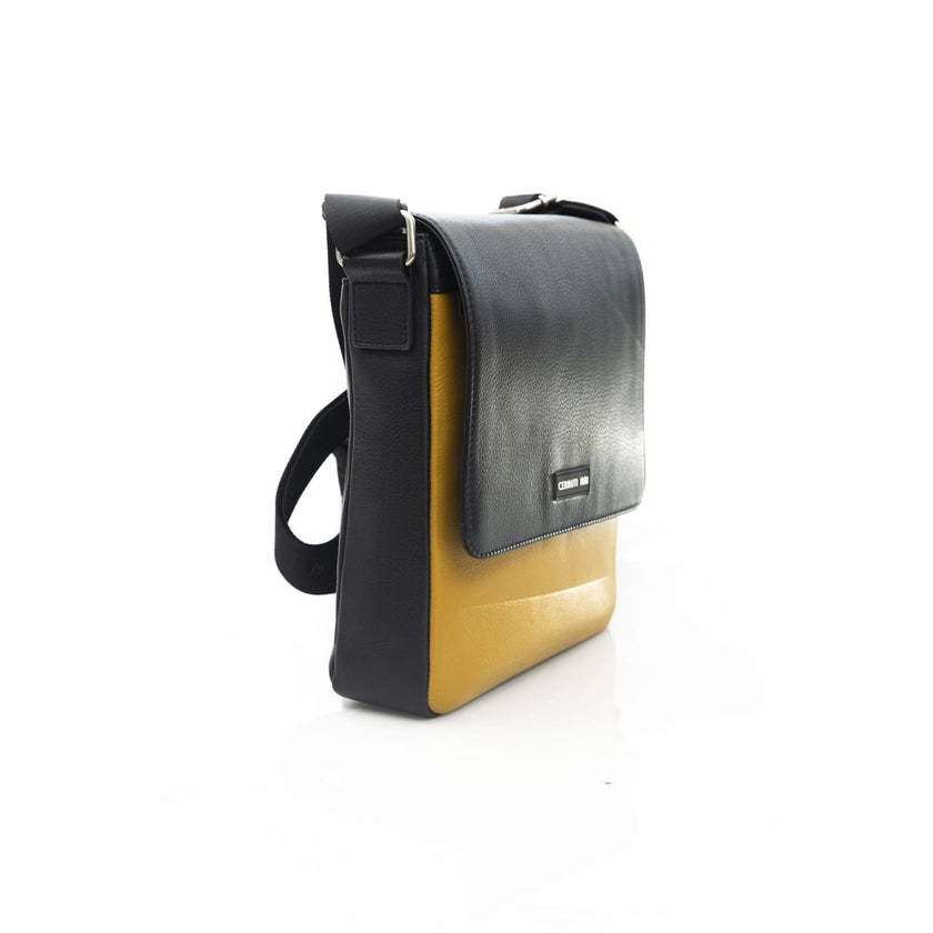 Cerruti 1881 Yellow Leather Men Crossbody Bag