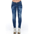 Frankie Morello Blue Cotton Women Jeans