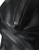 Dolce & Gabbana Black Washed Calfskin Biker Style Shopper Bag