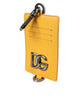 Dolce & Gabbana Orange Calf Leather Credit Card Holder Clip On Wallet