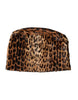 Dolce & Gabbana Brown Leopard Fur Women Bucket Hat