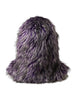 Dolce & Gabbana Purple Faux Fur Whole Head Wrap Hat