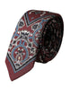 Dolce & Gabbana Bordeaux Printed 100% Silk Adjustable Men Tie