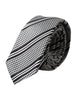 Dolce & Gabbana Black White Stripes Silk Adjustable Tie