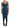 Dolce & Gabbana Blue Draped Tulle Midi Sheath Cotton Dress