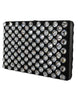 Dolce & Gabbana Black Velvet Crystal Clutch Evening Party Purse Bag