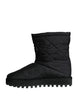 Dolce & Gabbana Black Nylon Padded Mid Calf Men Boots Shoes