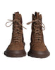 Dolce & Gabbana Brown Suede Leather Military Combat Men Boots Shoes