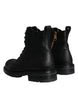 Dolce & Gabbana Black Lace Up Mid Calf Boots Men Shoes