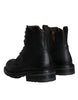 Dolce & Gabbana Black Lace Up Mid Calf Boots Men Shoes