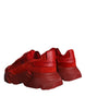 Dolce & Gabbana Red Leather Daymaster Low Top Sneakers Shoes
