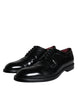 Dolce & Gabbana Black Calfskin Leather Derby Men Dress Shoes