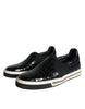 Dolce & Gabbana Black Leather Loafers Slippers Casual Shoes